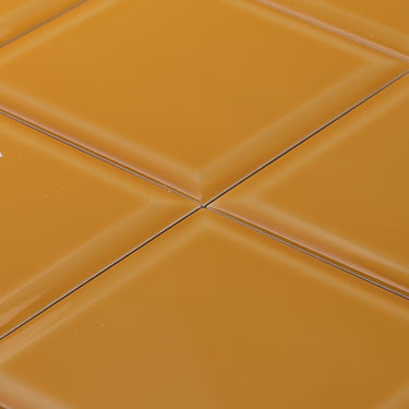 6x6 Block Goldenrod Bevelled Ceramic tile