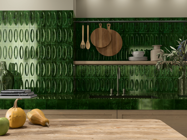 Ocropo 2.5x8 Arch Jade Green Ceramic Tile