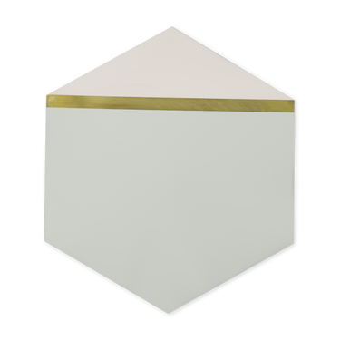 Clip® Fern Green Hexagon Cement Tile with Brass Inlay