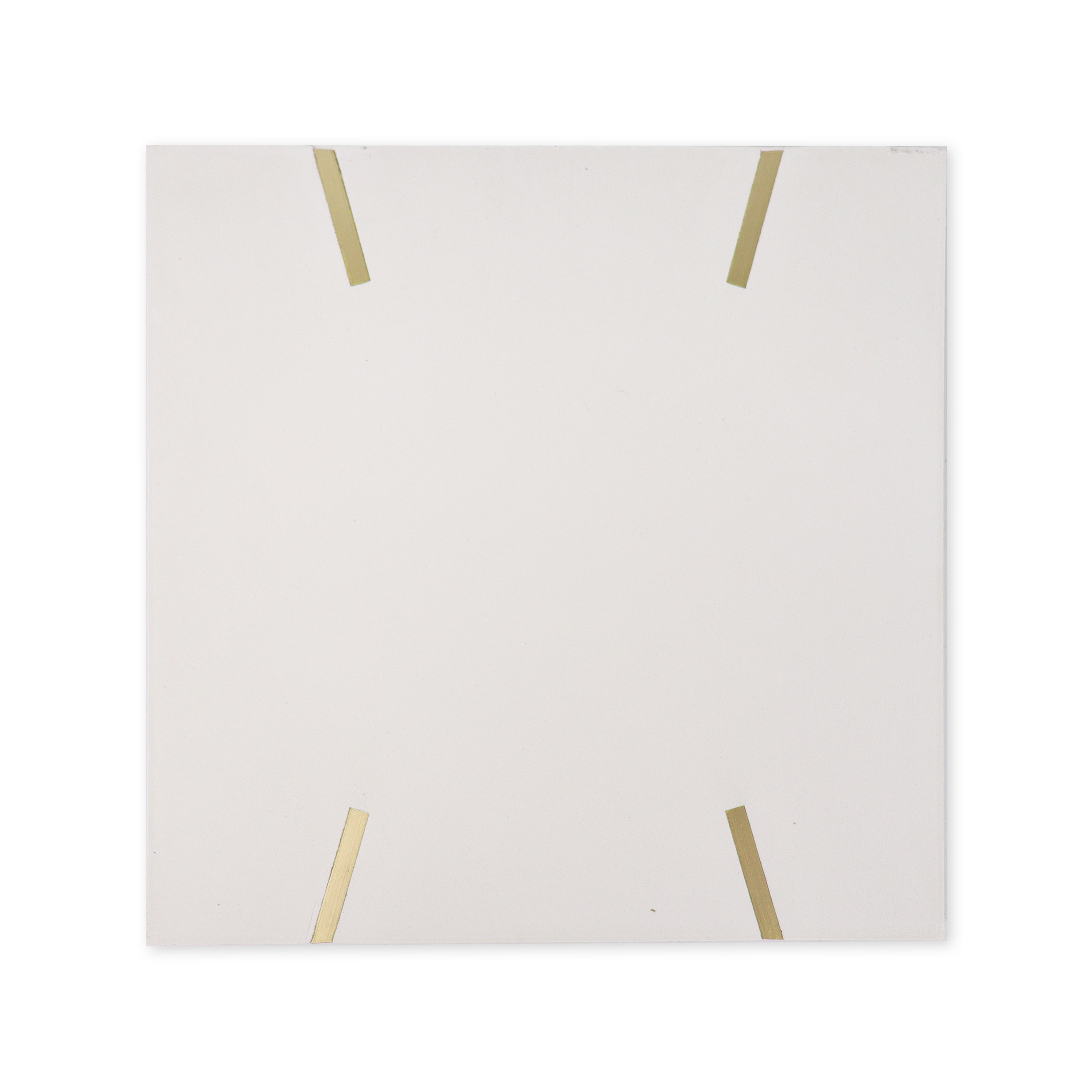 Line® White Cement Tile with Brass Inlay