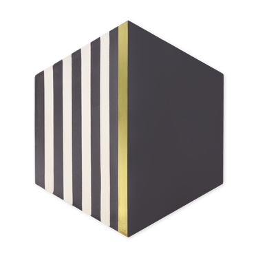 Tux® Hexagon Cement Tile with Brass Inlay