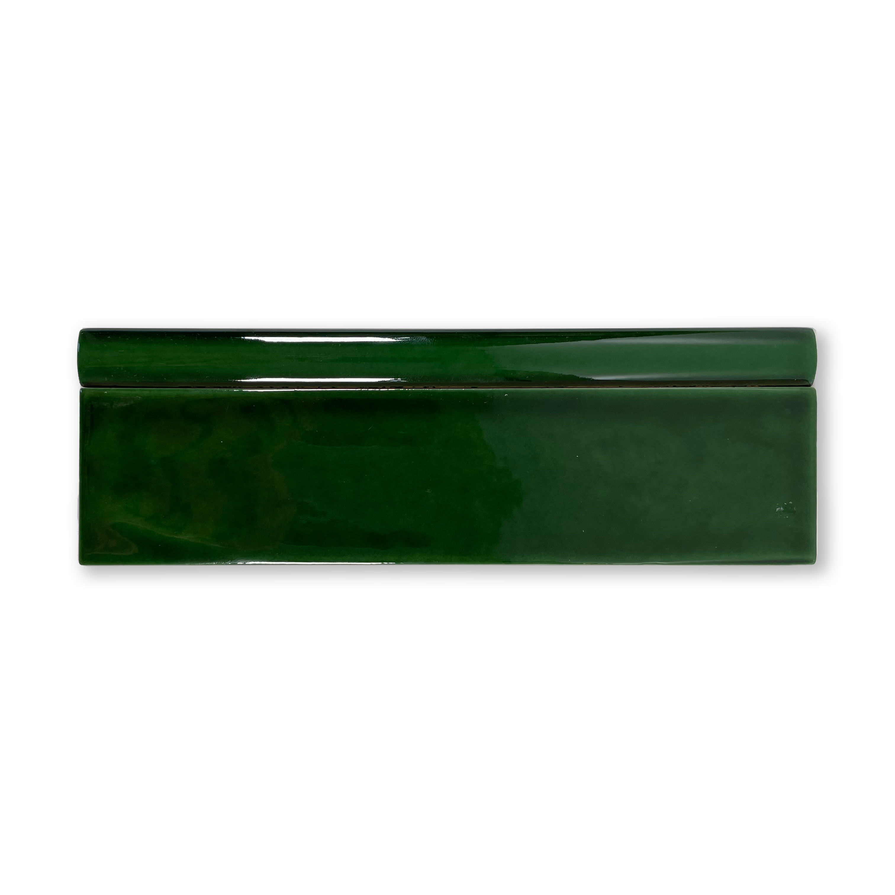 Handmade 1/2x8  Jade Green Glossy Pencil Trim
