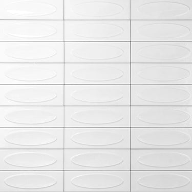Ocropo 2.5x8 Arch White Ceramic Tile