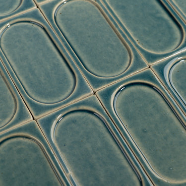 Arco Calypso Blue 3x6 Glossy Stoneware Tile