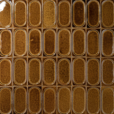 Bitter Brown Arco 3x6 Glossy Stoneware Tile