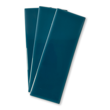 Extruded Handmade 2x6 Mykonos Blue Glossy Subway Tile