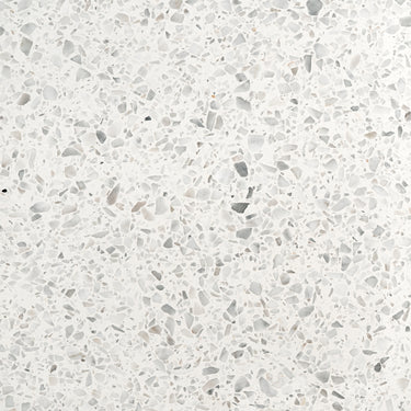 White Carrara 16x16 Terrazzo Tile