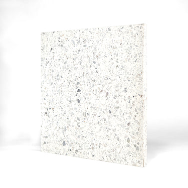 White Carrara 16x16 Terrazzo Tile