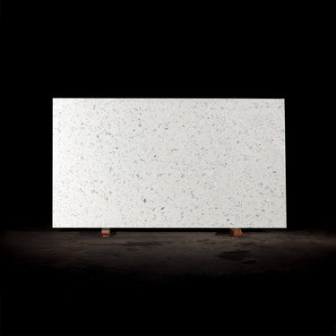 White Carrara Terrazzo Slab