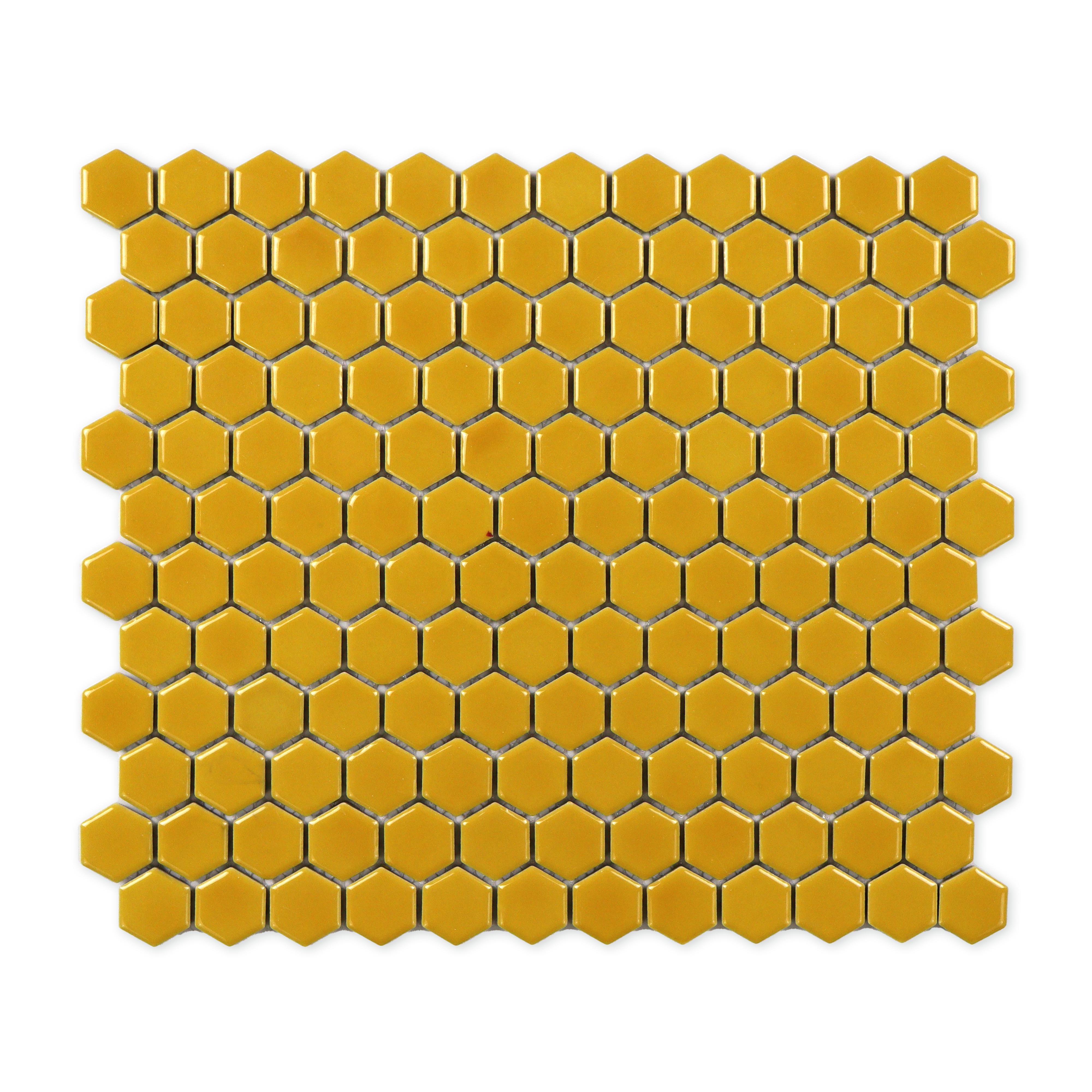 Chamomile Yellow 1’’ Glossy Hexagon Mosaic Tile