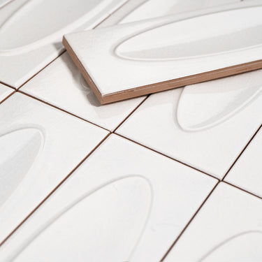 Ocropo 2.5x8 Arch White Ceramic Tile