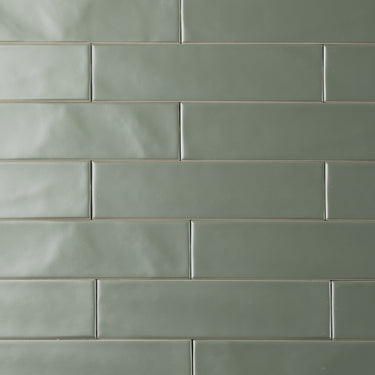 Handmade 2x8 Olive Drab Green Matte Subway Tile