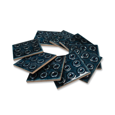 Ocropo 4x4 Circles Sapphire Blue Ceramic Tile