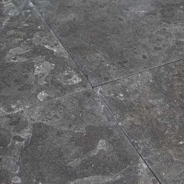 Limestone 12x12 Ash Black Brushed Tile