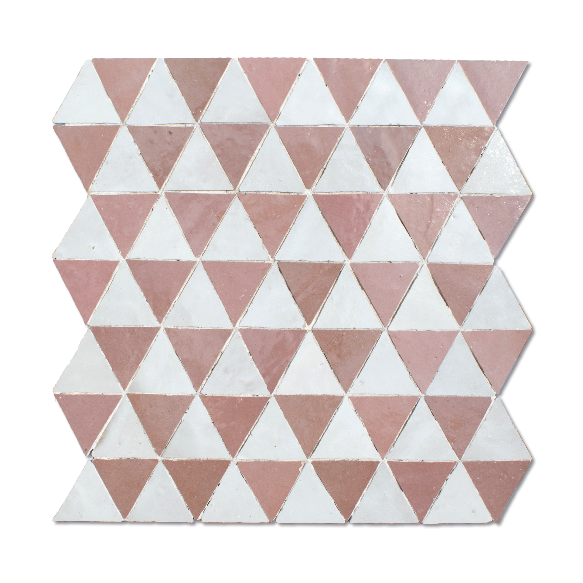 SINA ホルツモザイク Zagora Triangle Glossy Zellige Mosaic Tile in Charcoal