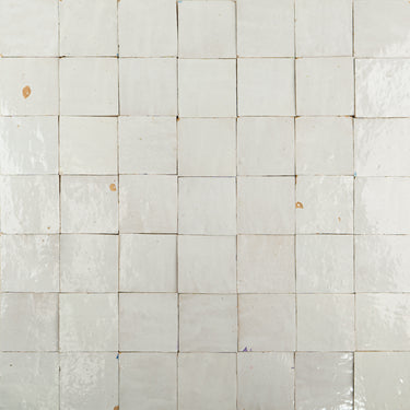 Handmade Moroccan Zellige 4x4 Pearl White Terracotta Tile