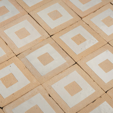 Baroque Classic 4x4 Pearl White Zellige Tile