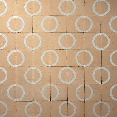 Baroque Bubbles 4x4 Pearl White Zellige Tile