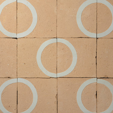Baroque Bubbles 4x4 Pearl White Zellige Tile