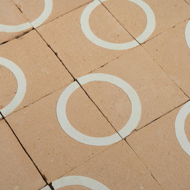 Baroque Bubbles 4x4 Pearl White Zellige Tile