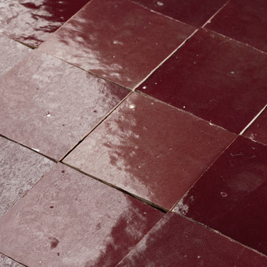 Handmade Moroccan Zellige 4x4 Merlot Terracotta Tile
