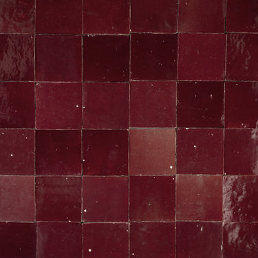 Handmade Moroccan Zellige 4x4 Merlot Terracotta Tile