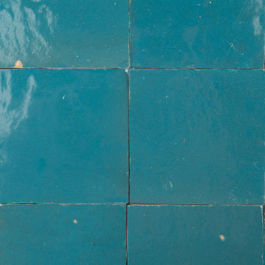 Handmade Moroccan Zellige 4x4 Somos Blue Terracotta Tile