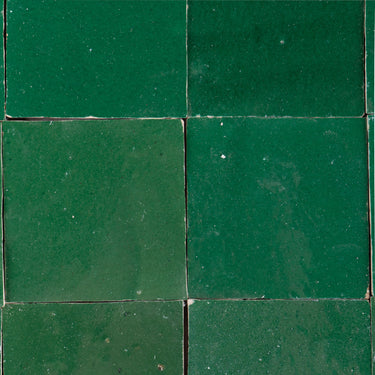 Handmade Moroccan Zellige 4x4 Emerald Green Terracotta Tile