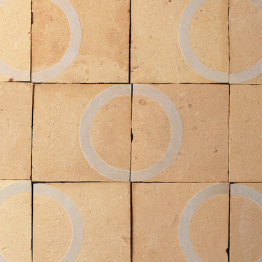 Baroque Bubbles 4x4 Cotton White Zellige Tile