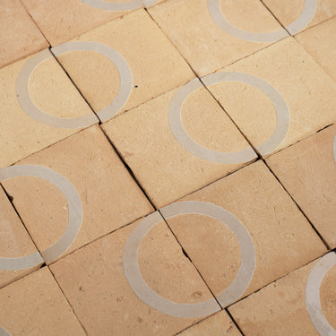 Baroque Bubbles 4x4 Cotton White Zellige Tile