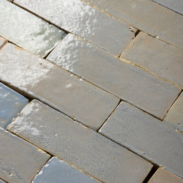Handmade Moroccan Zellige 2x6 Rusted Grey Bejmat Terracotta Tile