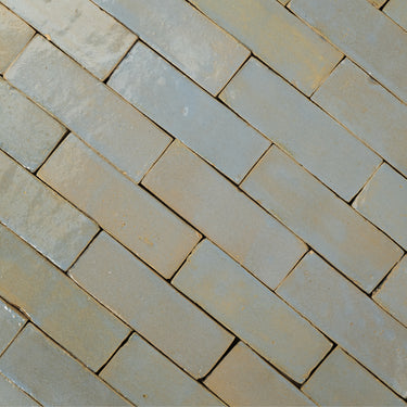 Handmade Moroccan Zellige 2x6 Rusted Grey Bejmat Terracotta Tile