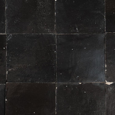 Handmade Moroccan Zellige 4x4 Coal Matte Terracotta Tile
