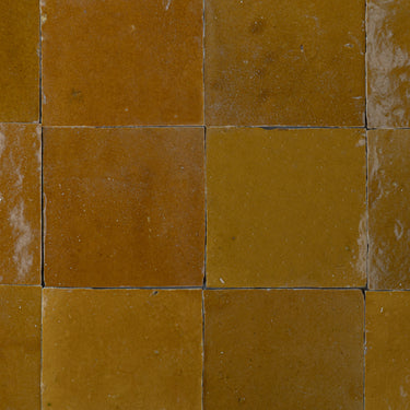 Handmade Moroccan Zellige 4x4 Caramel Terracotta Tile