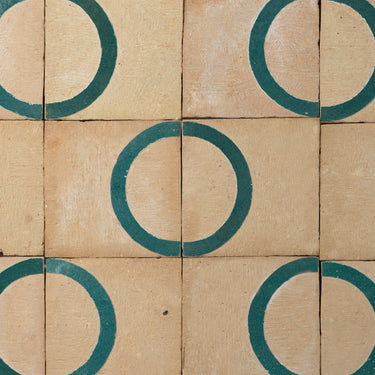 Baroque Bubbles 4x4 Mallorca Green Zellige Tile