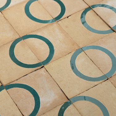 Baroque Bubbles 4x4 Mallorca Green Zellige Tile