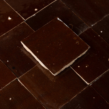 Handmade Moroccan Zellige 4x4 Bitter Terracotta Tile