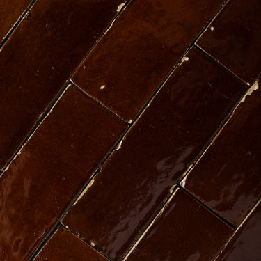 Handmade Moroccan Zellige 2x6 Bitter Bejmat Terracotta Tile