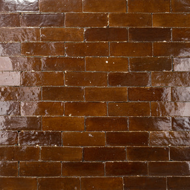 Handmade Moroccan Zellige 2x6 Bitter Bejmat Terracotta Tile
