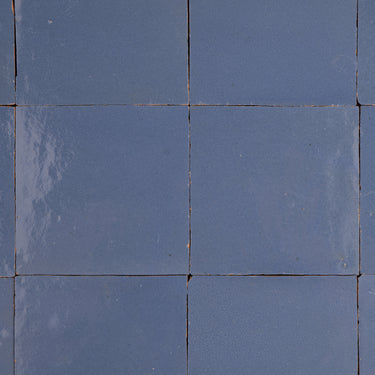 Handmade Moroccan Zellige 4x4 Periwinkle Blue Terracotta Tile