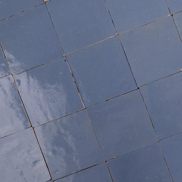 Handmade Moroccan Zellige 4x4 Periwinkle Blue Terracotta Tile