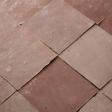 Handmade Moroccan Zellige 4x4 Rose Pink Terracotta Tile