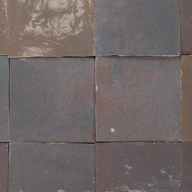 Handmade Moroccan Zellige 4x4 Rotten Plum Terracotta Tile