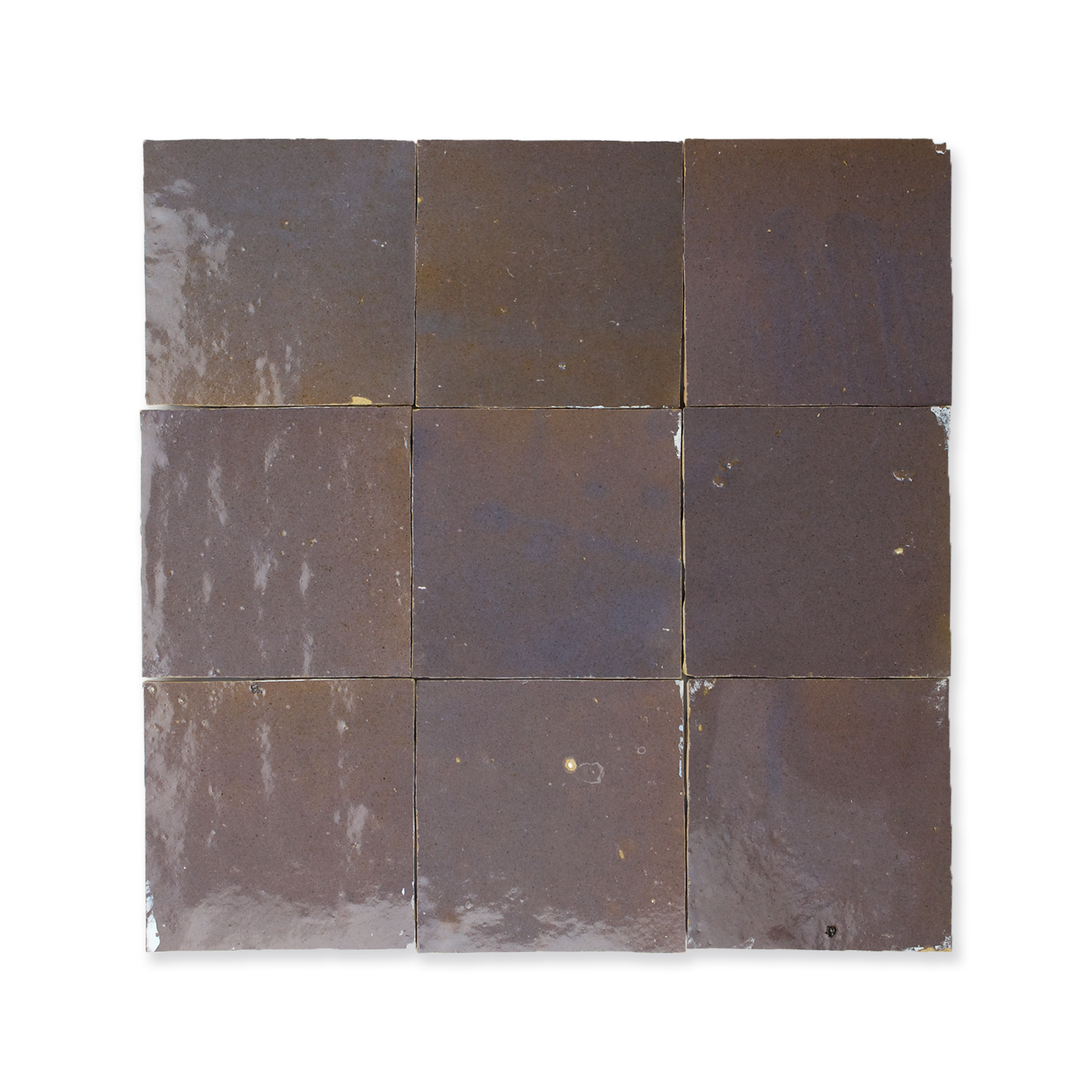 Handmade Moroccan Zellige 4x4 Rotten Plum Terracotta Tile