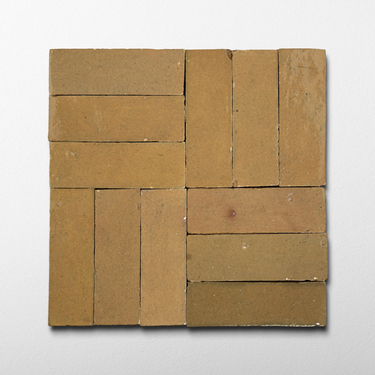 Handmade Moroccan Zellige 2x6 Peanut Bejmat Terracotta Tile