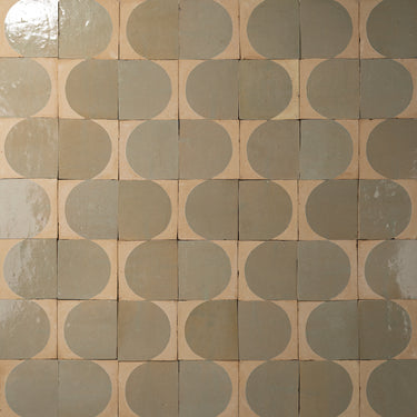 Baroque Arch 4x4 Pale Stone Zellige Tile