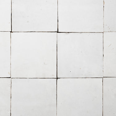 Handmade Moroccan Zellige 4x4 Himalayan Salt White Terracotta Tile