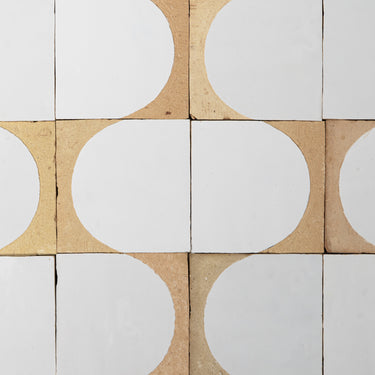 Baroque Arch 4x4 Himalayan Salt White Zellige Tile