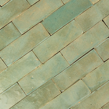 Handmade Moroccan Zellige 2x6 Artichoke Bejmat Terracotta Tile