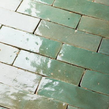 Handmade Moroccan Zellige 2x6 Artichoke Bejmat Terracotta Tile